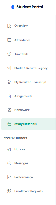 Student Portal Features